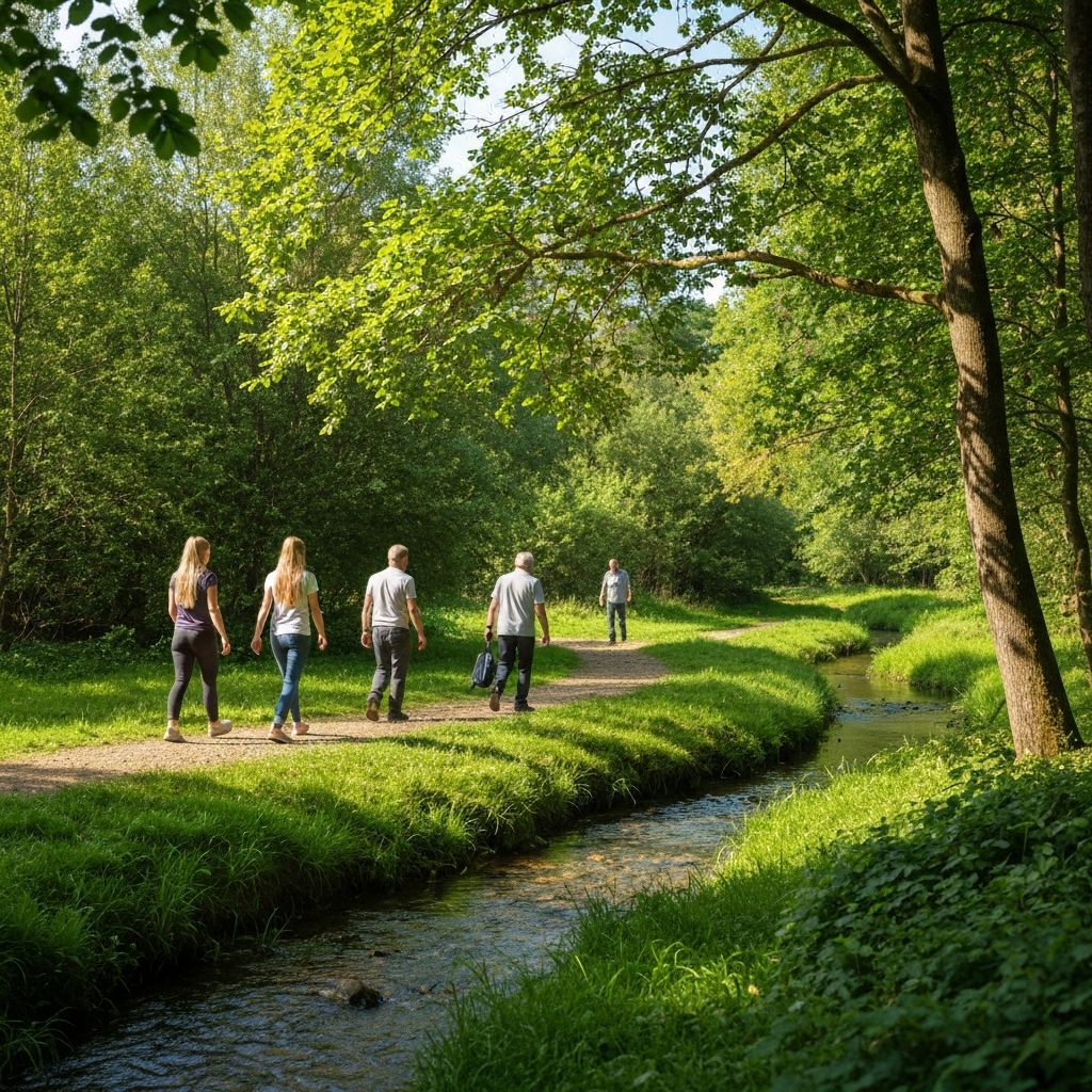 People engaged in outdoor activity
